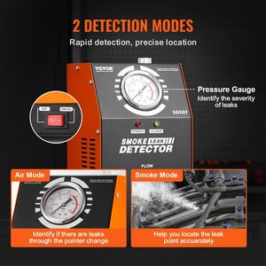 AutoMate 2M Rilevatore di perdite di fumo per auto con pompa ad aria integrata, manometro e misuratore di portata per un'efficiente ispezione EVAP dell'auto - Product Image 4