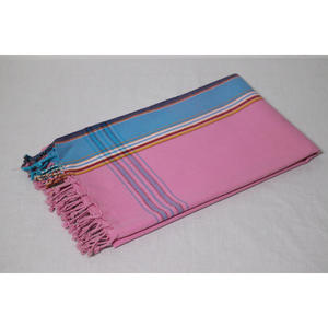 Toalla Kikoy Turca Moderna de Primera Calidad, 100% Algodón, Diseño de Rayas Rosas, Secado Rápido, Ecológica, para Uso en la Playa - Product Image 1