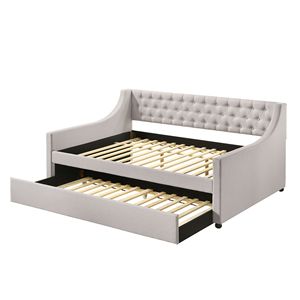 Divano letto intero Lianna e doppia con mobili da soggiorno in tessuto fendinebbia - Product Image 4