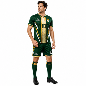 Conjunto de Uniforme de Fútbol Sublimado Personalizado OEM, Pantalones Cortos de Fútbol para Hombre, Ropa Deportiva de Secado Rápido, Ropa de Entrenamiento para Equipos - Product Image 2