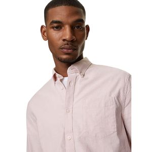 Chemise en tissu Oxford en pur coton de qualité supérieure pour hommes – Douce, respirante, à manches longues, coupe classique, chemise habillée décontractée élégante - Product Image 1