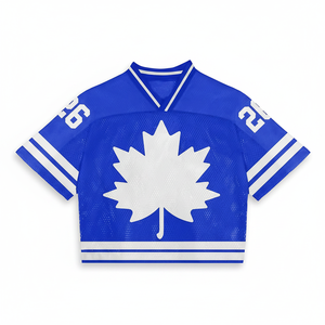 Maillot de football américain rétro en maille polyester de haute qualité, personnalisé OEM, coupe ample et courte, grande taille, été - Product Image 6