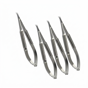 Tijeras Microquirúrgicas Curvas de Primera Calidad, 4 Piezas, con Punta de Sonda y Mango Redondo, Aprobadas por la CE - Product Image 3