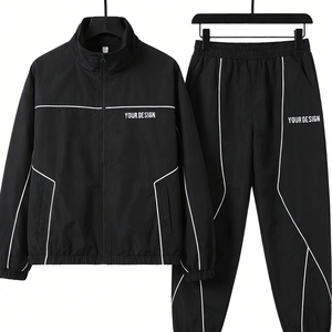 custom quality <b>Tracksuits</b> Windbreaker Sets Men Outdoor Jogger Waterproof Jacket Zipper Pocket Reflective Windbreaker suit - Product Image 2