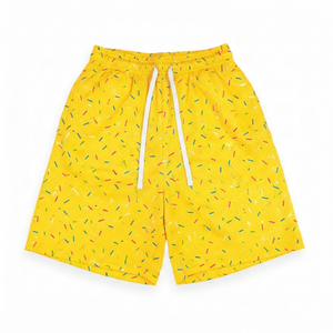 Pantalones Cortos de Baloncesto para Hombre de 5 Pulgadas, Estilo Urbano, Cintura Elástica, Logotipo Frontal, Poliéster/Algodón, Transpirables, de Secado Rápido - Product Image 1