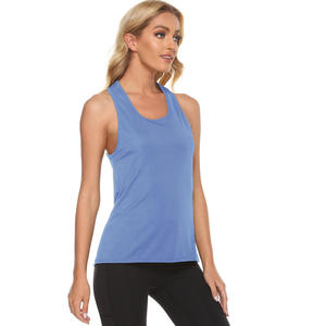 Women's Loose Fit Yoga Sleeveless Tank <b>Top</b> Breathable <b>Mesh</b> Quick Dry Workout <b>Top</b> with Side Slit & Curved Hem,Moisture Wicking - Product Image 4