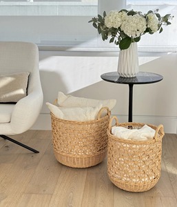 Panier en rotin naturel en forme d'animal avec poignées, élégant, tressé à la main, écologique, paniers de rangement modernes - Product Image 5