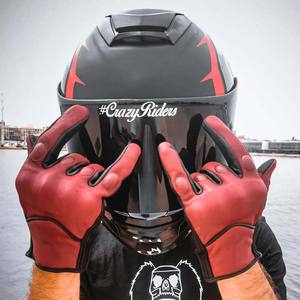 Full Gauntlet Motorcycle Gloves for Ultimate Protection Abrasion Resistance UV Protection Leather Winter Motorcycle Gloves - Product Image 6
