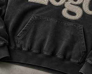 Heavyweight Embroidery Logo Vintage Washed Streetwear Pullover Hoodie Oversized Kangaroo Pockets Custom Unisex Hoodie Breathable - Product Image 5