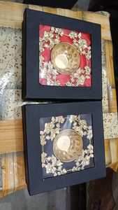 Gold Plated Round <b>Tealight</b> <b>Holder</b> Floral Decorative Tray for Home Wedding Diwali Tabletop Contemporary Style 1PC - Product Image 6