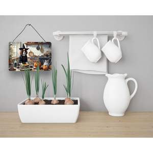 Nouveau Cavalier Spaniel automne cuisine décoration murale multicolore aluminium métal citrouilles porte suspendus imprime 8HX12W pour la maison salle de bain - Product Image 3