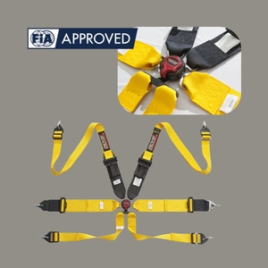 OEM ODM FIA Racing Safety Belt SPORT 6 Point Harness with T <b>Bar</b> Crutch Straps for Track Car Brand Supply Supplier - Product Image 1