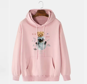 เสื้อฮู้ดดี้ผ้าฟลีซคุณภาพสูง 100% ผ้าฝ้าย สำหรับผู้ชาย สีพื้น ระบายอากาศได้ดี เป็นมิตรกับสิ่งแวดล้อม พิมพ์ลายดิจิทัล - Product Image 2