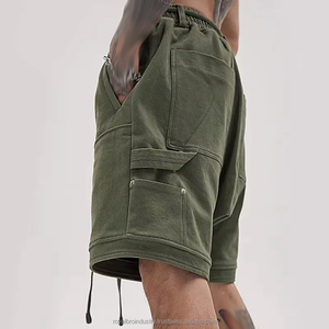 Pantalones cortos holgados ecológicos de estilo callejero para hombre, 410G, de rizo pesado, de cintura media, antiarrugas, transpirables con impresión Digital - Product Image 5