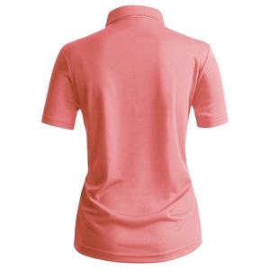 Chemises polo de golf pour femmes avec logo personnalisé OEM, coton et polyester de haute qualité, manches courtes, respirantes, chemises décontractées pour femmes - Product Image 3