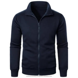 Veste zippée à manches longues pour homme, couleur unie, sweat-shirt chaud, décontracté, sport, baseball, streetwear, brodé - Product Image 2