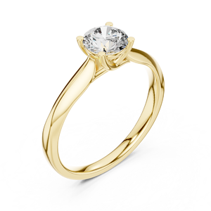 Bague solitaire en treillis de diamants de laboratoire taille brillant DEF VVS en or massif 14K 18K plaqué rhodium, bijoux fins pour femme - Product Image 3