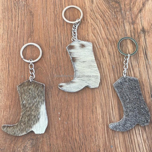 พวงกุญแจหนังวัวแท้พวงกุญแจหนังขนสัตว์แท้พวงกุญแจทันสมัยพวงกุญแจมาใหม่หรูหราดีไซน์รูปทรงไม่เหมือนใคร - Product Image 4