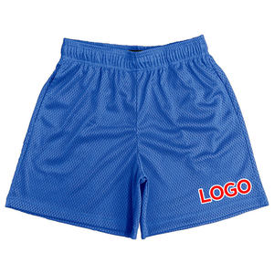 OEM 2026 Men's White Mesh Shorts <b>Elastic</b> Waist Breathable Solid Color Front Logo Print Casual Sport Style Short Length - Product Image 6