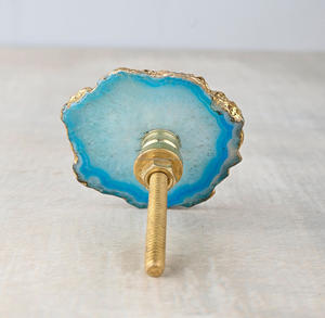 Boutons de meuble en agate naturelle de luxe sur mesure, forme libre, pierres précieuses artisanales, poignées de tiroir, décoration d'intérieur colorée, agate faite à la main - Product Image 3