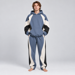 Survêtement pour homme surdimensionné avec tissu doux au toucher, silhouette décontractée, mouvements confortables, apparence élégante, design personnalisé OEM - Product Image 1