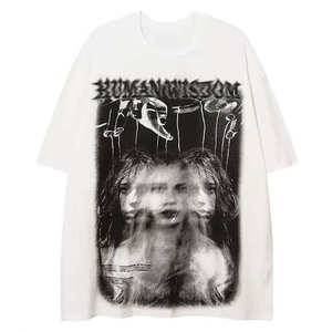 เสื้อยืดคอกลมผู้ชายผ้าฝ้าย 100% พิมพ์ลายด้วยความร้อนคุณภาพสูง แห้งเร็ว ระบายอากาศได้ดี น้ำหนัก 300 กรัม รับออกแบบโลโก้ตามสั่ง ขายส่ง - Product Image 4