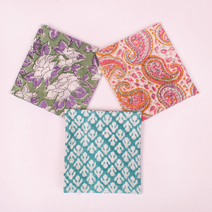 Floral Pattern Unisex Colorful Wraps Artisan Kerchief Organic Cotton Bandana 100% Breathable <b>Square</b> <b>Scarf</b> Bohemian Skin Friendly - Product Image 2