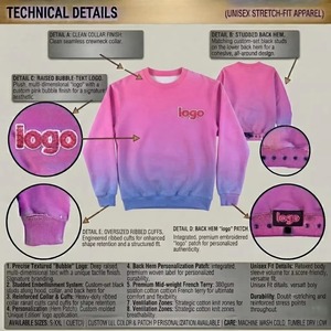 Sudadera con Cuello en V Los Ángeles, Blanca y Marrón, Talla 3, de Algodón Tejido, Estilo Holgado, para Hombre, Informal, para Otoño - Product Image 2