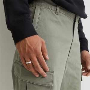 Factory OEM Custom Elastic Waist Loose Fit Utility Pockets <b>Work</b> <b>Pants</b> Casual Streetwear Trousers Baggy Twill <b>Cargo</b> <b>Pants</b> for Men - Product Image 4