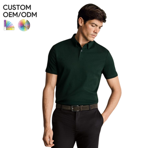 Chemise décontractée respirante unie pour homme, support OEM ODM |   T-shirt en coton tricoté à manches courtes avec logo personnalisé pour la vente en gros de vêtements - Product Image 5