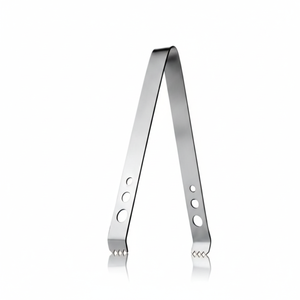 Design classique couleur argent acier inoxydable Mini pince à glace cuisine servant ustensiles de cuisine outils poinçonnage petite cuisine Oracle pince à glace - Product Image 1