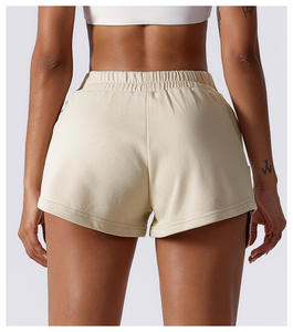 Women's New Fashion Summer Breathable Cotton Sweat Shorts Printed <b>Drawstring</b> for Streetwear & Gym Casual Use - Product Image 4