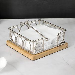 Elegante Porta Servilletas de Metal Negro con Dispensador para Mesa, Cocina, Encimera, Comedor al Aire Libre y Uso en Restaurantes - Product Image 4