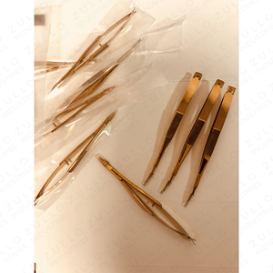 Ciseaux à cuticules professionnels de haute qualité, dorés et multicolores, pour manucure, avec logo personnalisé OEM - Product Image 3