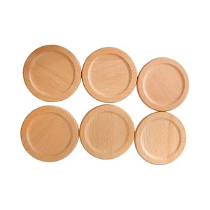 Round Beech Wood Coasters <b>Set</b> with Epoxy Resin Inlay Handmade Wooden <b>Tea</b> <b>Cup</b> Mat/Tableware Pad by REHMAN CRAFT - Product Image 4