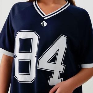 Camiseta de Fútbol Americano Unisex Personalizada de la Marina, con Número Sublimado, Transpirable, de Malla, Fabricante de Ropa Deportiva al por Mayor OEM - Product Image 6