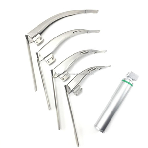 Surgical McCoy Laryngoscope Set with 4 Blades & Medium Handle <b>Electric</b> Reusable CE ISO OEM ODM Airway Management <b>Instruments</b> Kit - Product Image 2