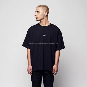 เสื้อยืดคอกลมแขนสั้นทรงโอเวอร์ไซส์คุณภาพพรีเมียมสำหรับผู้ชาย ผลิตจากเส้นใยไม้ไผ่ 100% ระบายอากาศได้ดี เหมาะสำหรับใส่ลำลองในฤดูร้อน - Product Image 3