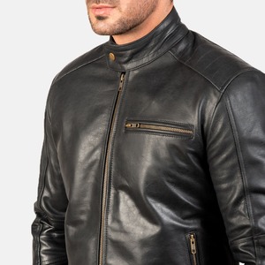 Dernier design de veste en cuir pour homme à manches longues, logo personnalisé, vêtements décontractés, prix avantageux disponibles, veste en cuir pour homme - Product Image 6