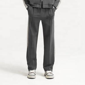 Custom Blank High Quality <b>Men's</b> <b>Wide</b> <b>Leg</b> Casual Sweat Pants Solid Color Regular Fit Lightweight Cotton <b>Trousers</b> - Product Image 1