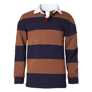 Nouveauté 2026 – Hauts de rugby décontractés unisexes à manches longues, color block, respirants et personnalisables – Vente en gros de haute qualité - Product Image 4