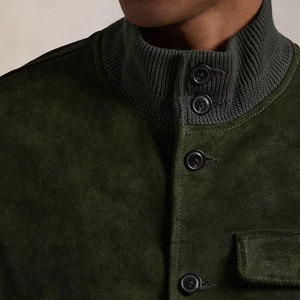 Veste en daim premium pour homme, confort inégalé avec un look ajusté, veste bomber en daim pour homme, chaleur ultime et design élégant - Product Image 4