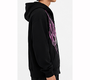 เสื้อฮู้ดดีไซน์เนอร์สีดำสุดหรูสำหรับผู้ชาย ผ้าฝ้ายพรีเมียม สไตล์สตรีทแวร์ เสื้อสเวตเชิ้ตลำลอง แฟชั่นฮู้ดดี้ ใส่ได้ทุกวัน - Product Image 5