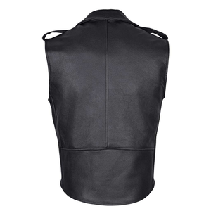 Chaleco de Cuero para Motocicleta para Hombre, Chaleco de Motociclista de Piel de Vaca, Chaleco de Cuero Negro para Motocicleta, Equipo de Motocicleta - Product Image 5
