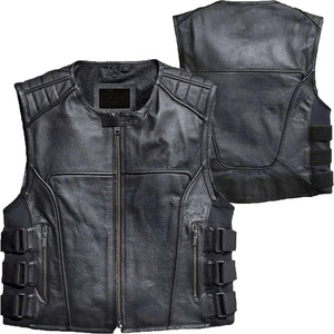 Gilet en cuir homme coupe ajustée, nouveau style, léger, personnalisable, meilleure vente, vente en gros - Product Image 5