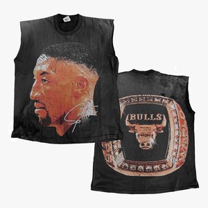 Mens Sleeveless Tee 240 GSM Heavy Cotton Oversize Fit Graphic Print Custom <b>Logo</b> 100% cotton T-shirt for men loose fit printed - Product Image 3