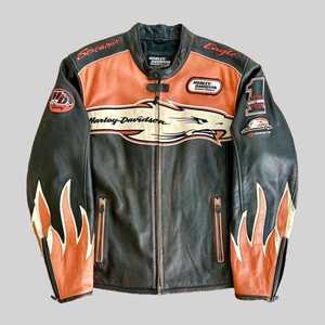 Chaqueta de Cuero Genuino Vintage EAGLE para Hombre, Modelo 2026, Impermeable, Estilo Nascar, Fabricada por Triotake Industry (OEM) - Product Image 1