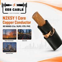 N2XSY 1-adriges Kupferkabel mit XLPE-Isolierung, Kupferbandabschirmung, PVC-Ummantelung, ungeschirmt, Mittelspannungs-Stromkabel nach IEC 60502-2