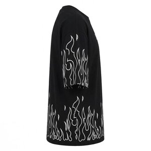 T-shirts surdimensionnés à épaules tombantes pour hommes, style flamme, avec logo personnalisé, impression personnalisée, en coton uni, séchage rapide pour l'été – Vente en gros - Product Image 4