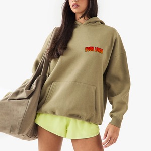 Wholesale Long-Sleeved Boxy Fit Hoodie 3d Puff Print Streetwear <b>Tech</b> Fleece Breathable Causal Top Heavyweight Sweatshirt - Product Image 4